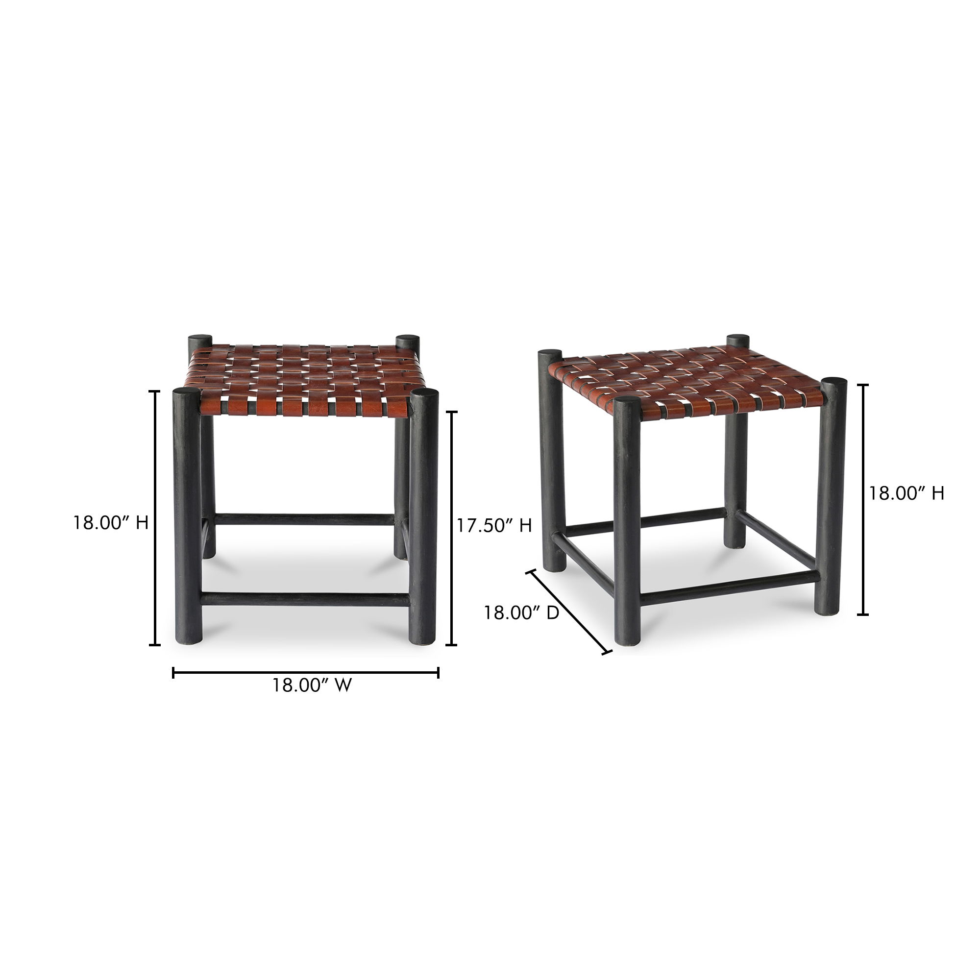 Selby Stool Burgundy large image 