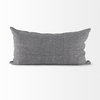 Ramone 14x26 White and Black Fabric Pillow Cover, Decorative Pillow by Mercana, 14" length x 26" width x 0.2" height thumbnail 4