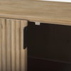 Terra Light Brown Wood Fluted Sideboard, Sideboards & Buffet by Mercana, 72" length x 19" width x 32" height thumbnail 13