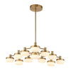 Wedge 12 Lt LED Brass Chandelier, Ceiling Light by Uttermost, 40.62" width x 7.25" height x 40.62" depth thumbnail 6