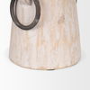 Monique Small Light Brown with Handles Wood Pot, Decorative Jar by Mercana, 5" length x 5" width x 7" height thumbnail 8