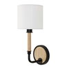 Franconia 1 Light Wooden Sconce, by Uttermost, 5.5" width x 12" height x 5.5" diameter x 6.87" depth thumbnail 3