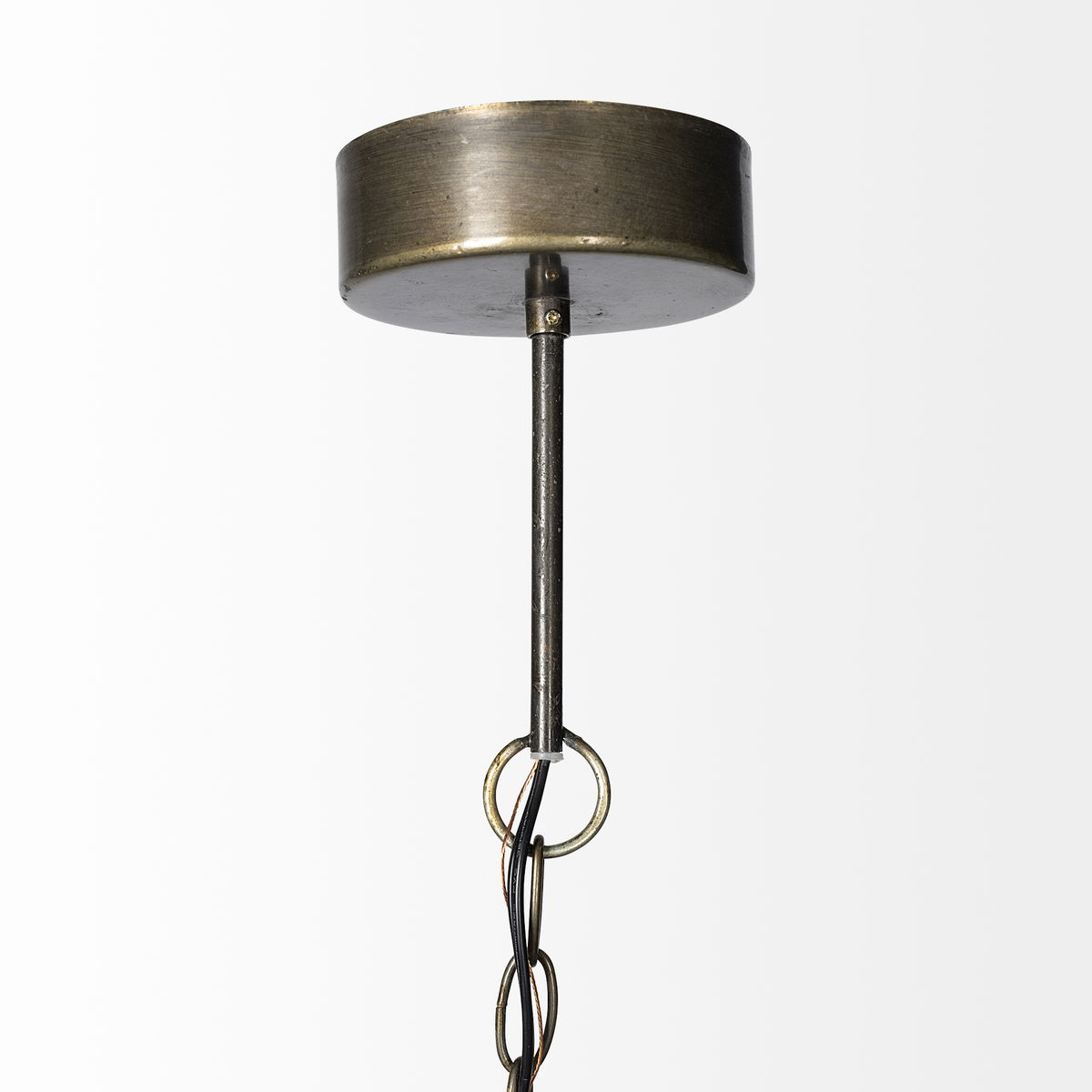 Tahla 14x 14.5 Gold Toned Metal Cage Pendant Light, by Mercana, 14" length x 14" width x 14.5" height View 4