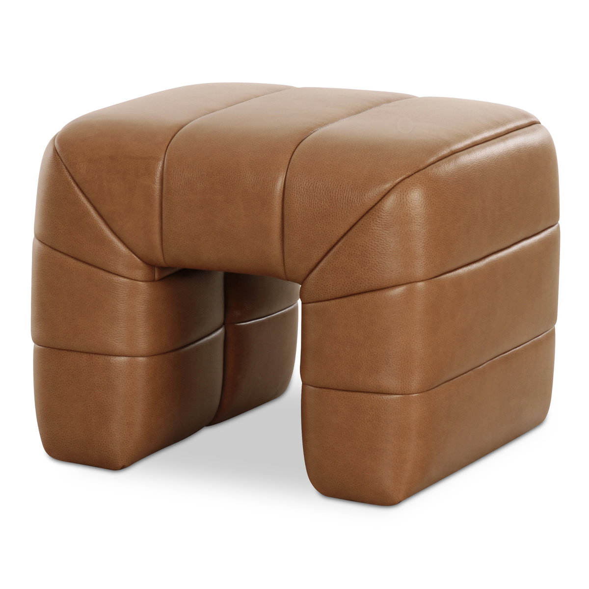 Verity Stool Tan Leather, Counter & Bar Stool by Moe's Home, 23" width x 18" height x 20" depth View 2