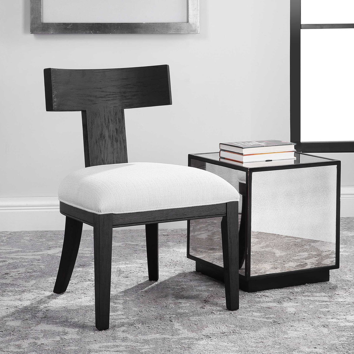 Idris Armless Chair, Accent Chair by Uttermost, 20.5" width x 34" height x 24.25" depth View 4