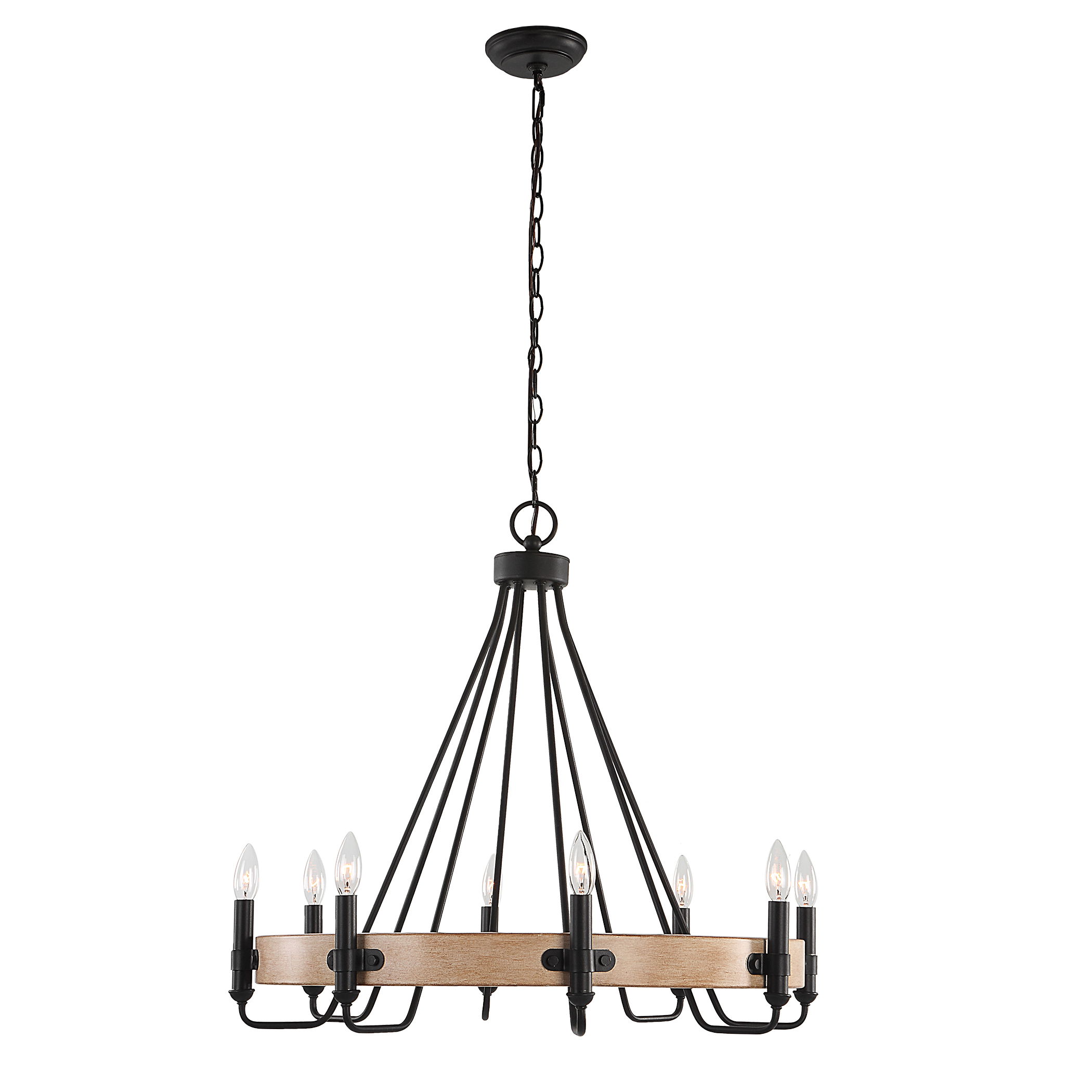 Deschutes 8 Light Farmhouse Chandelier large image 