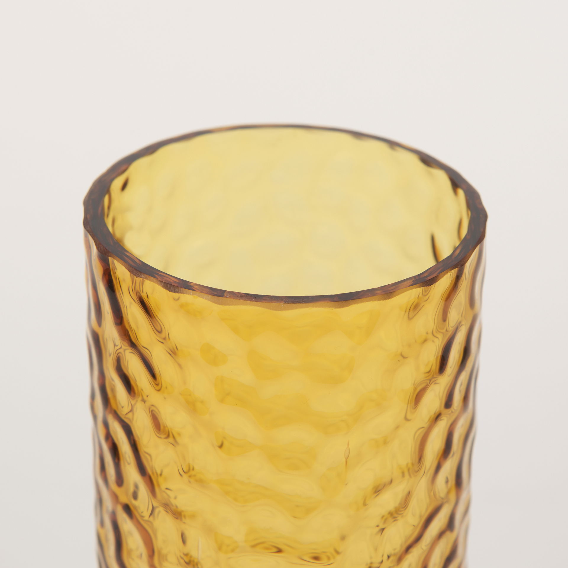 Jolene Tall  Amber Glass Vase large image 