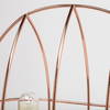 Sutton (19.3'H) Rose-Gold Metal Cylindrical Cage Three Bulb Table Lamp, by Mercana, 12.5" length x 7" width x 19.25" height thumbnail 4