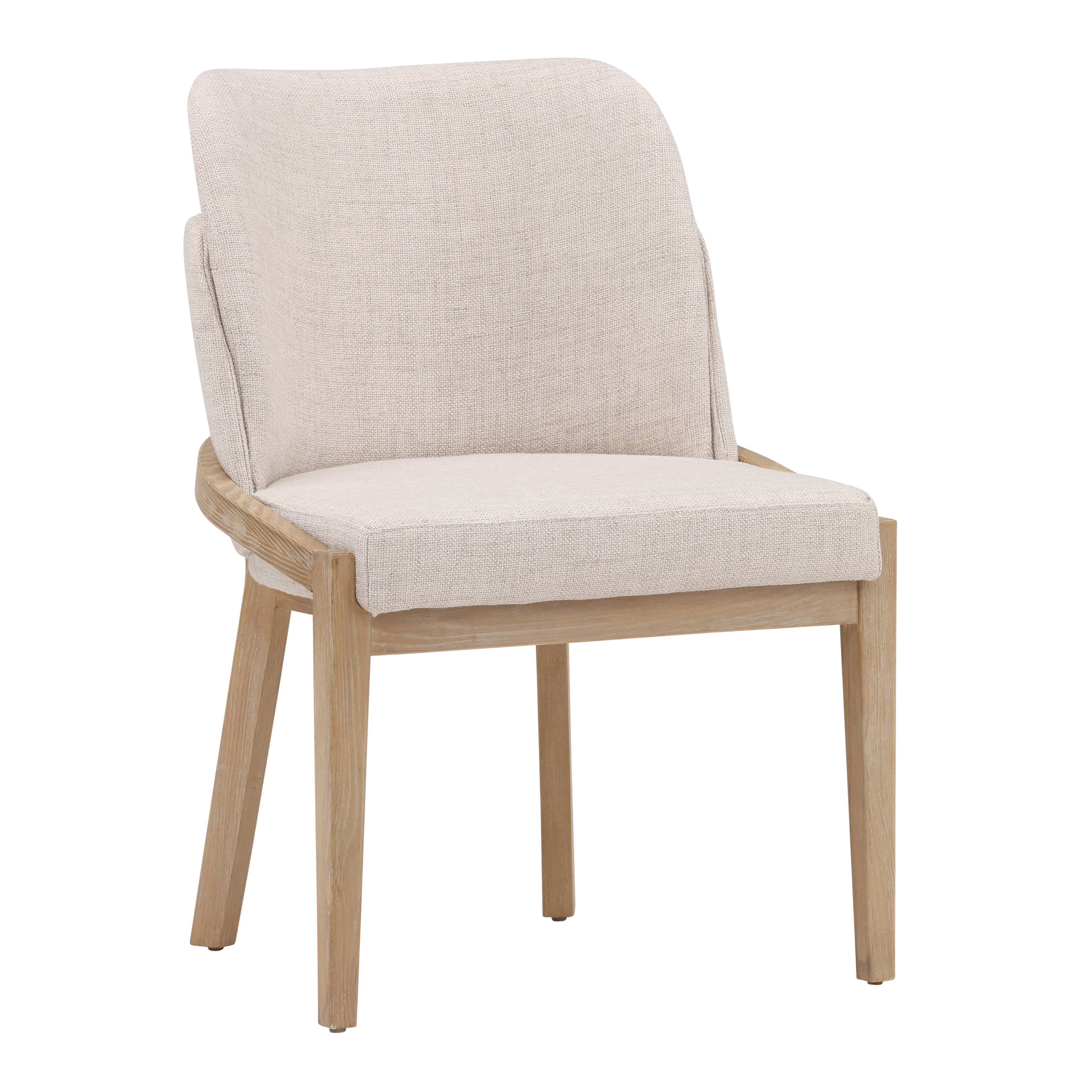 Jacquelyn Dining Chair Off White, by Dovetail, 23" width x 32.75" height x 23.5" depth View 1
