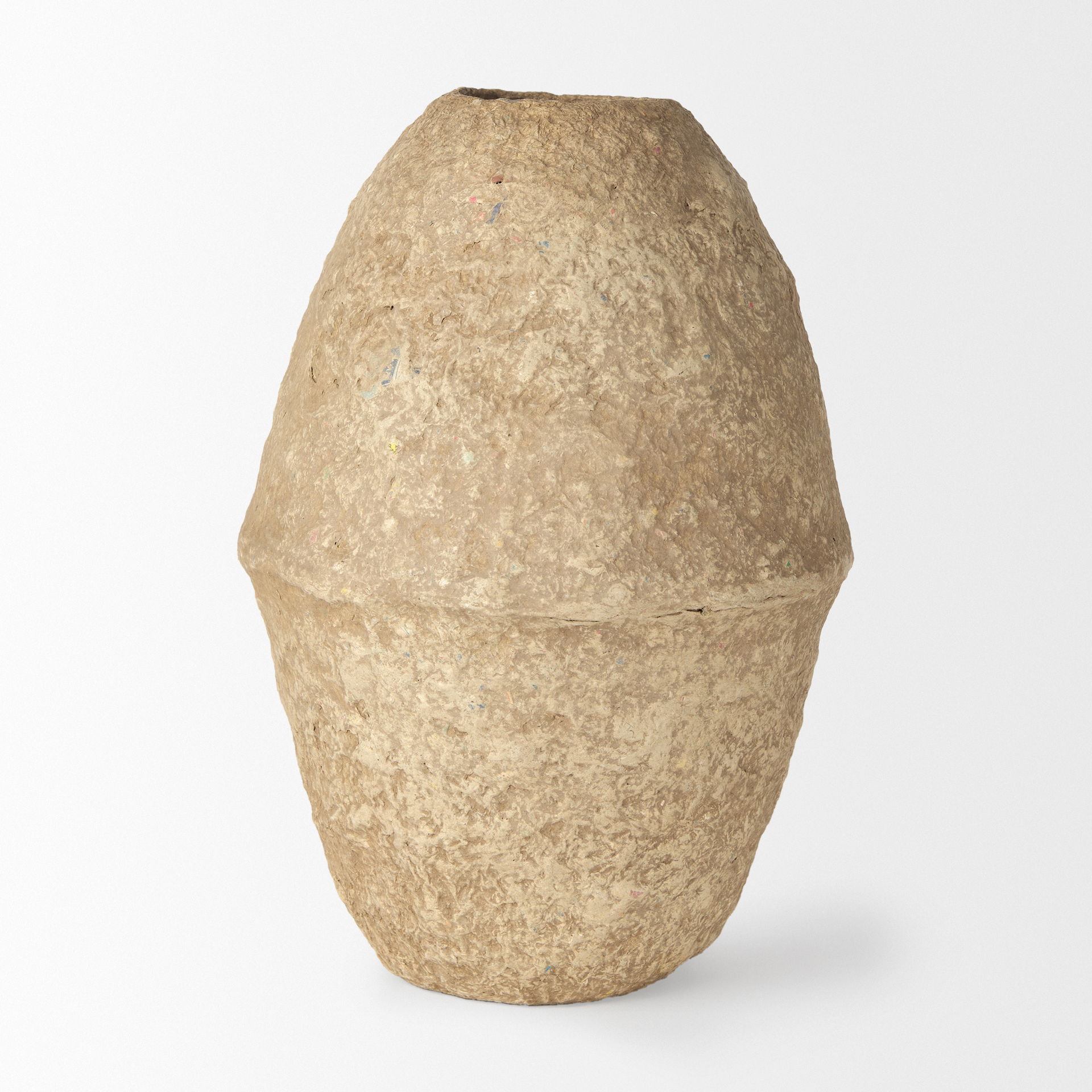Rundal Large Beige Paper Mache Vase large image 