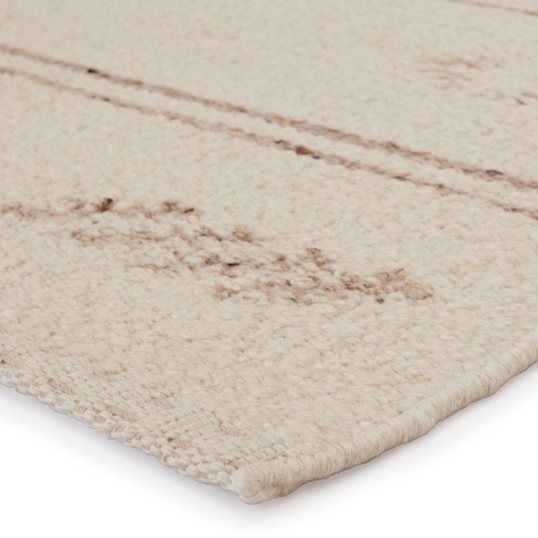 Jaipur Living Essek LEO02 Handmade Tribal Cream and Light Brown Area Rug (9'x12') large image 