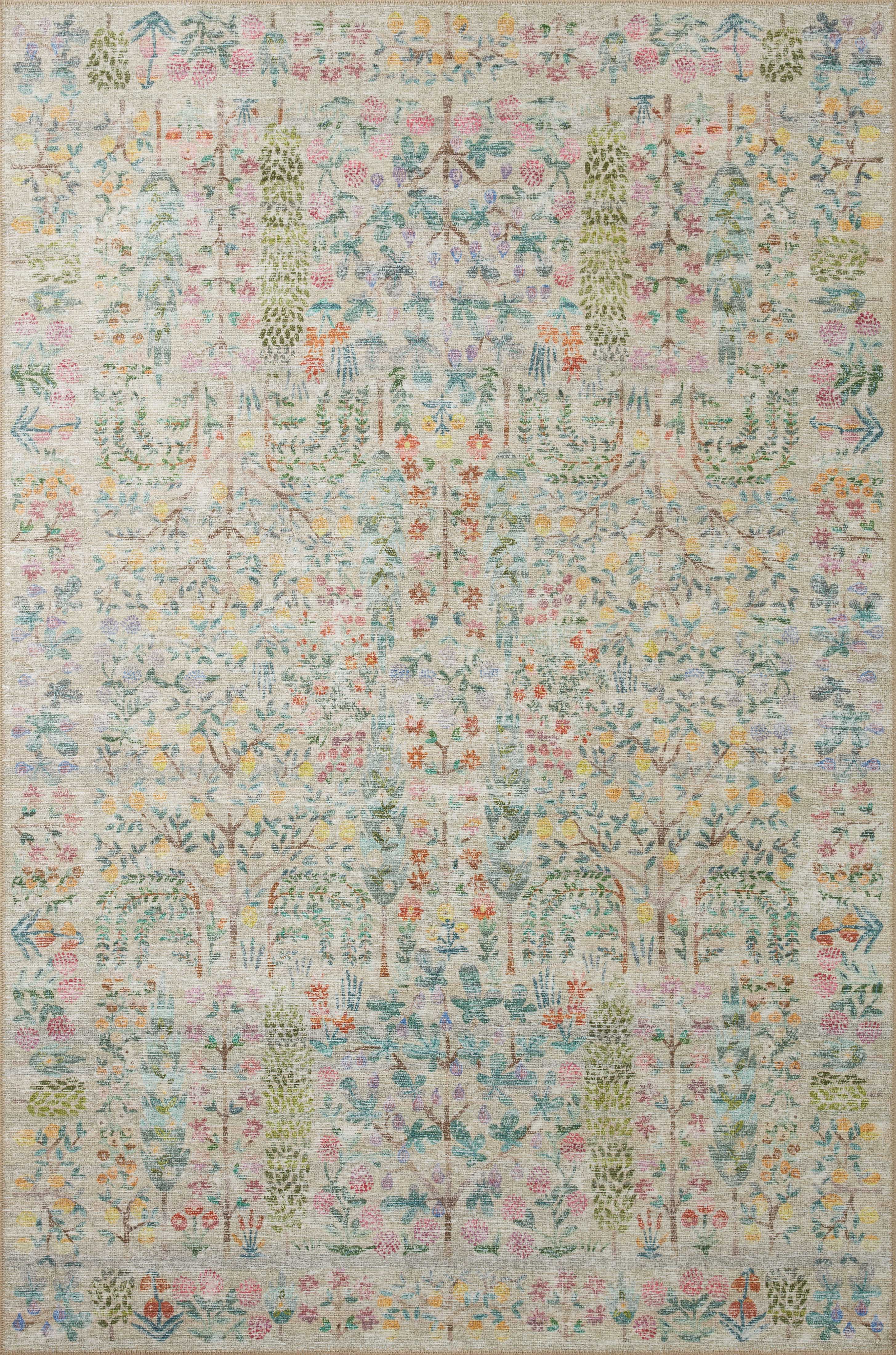 Rifle Paper Co. x Loloi Maison Rug, 5' length x 5' width View 1