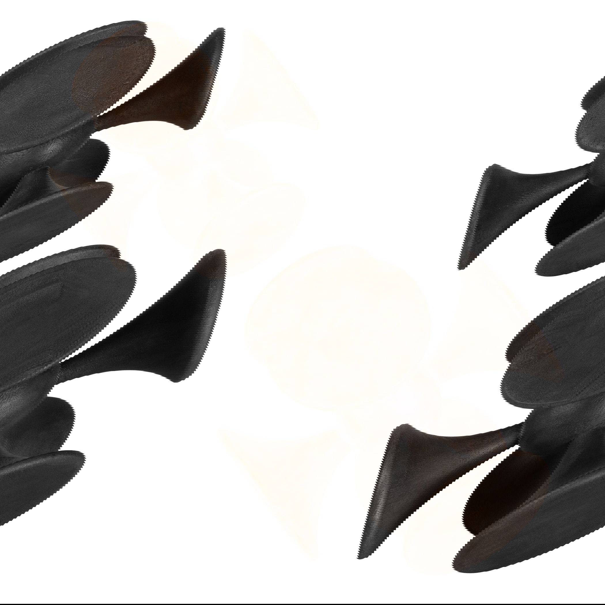Balanced Harmony Dark Wooden Sculptures, Set/2 large image 