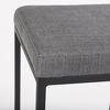 Frodo 16.5L x 16.5W x 29.75H Gray Fabric Seat with Black Iron Frame Bar Stool, Counter & Bar Stool by Mercana, 16.54" length x 16.54" width x 30.32" height thumbnail 7
