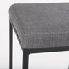Frodo Backless 29.75in Seat Bar Stool | Gray Fabric with Black Iron, Counter & Bar Stool by Mercana, 16.54" length x 16.54" width x 30.32" height thumbnail 7