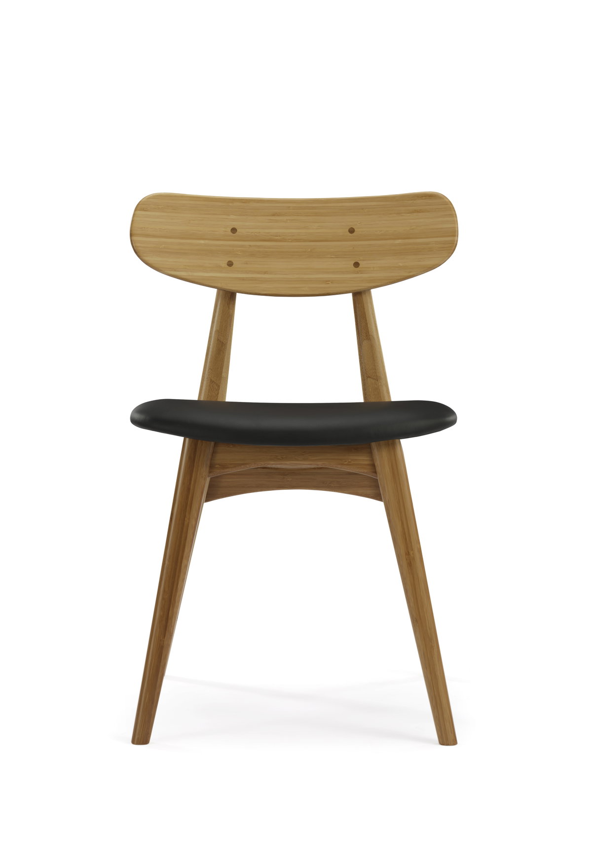 Cassia Dining Chair With Leather Seat, Caramelized, (Set of 2), by Greenington, 22.5" length x 19.5" width x 31" height View 4