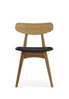 Cassia Dining Chair With Leather Seat, Caramelized, (Set of 2), by Greenington, 22.5" length x 19.5" width x 31" height thumbnail 4