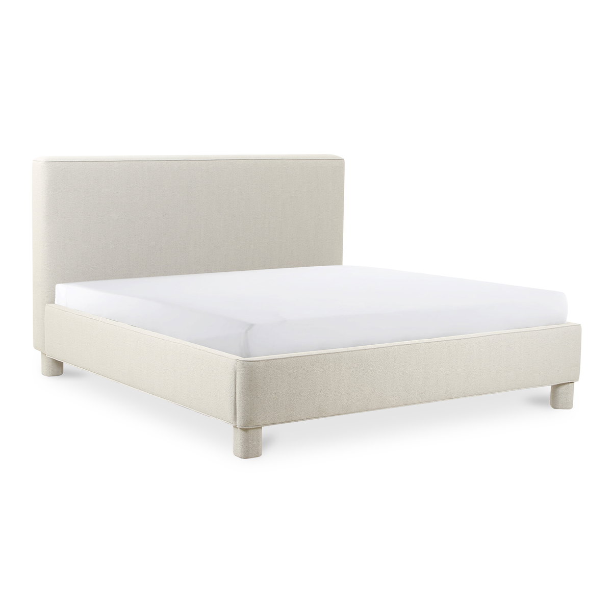 Ichigo Queen Bed Light Grey, by Moe's Home, 65.7" width x 49" height x 92" depth View 10