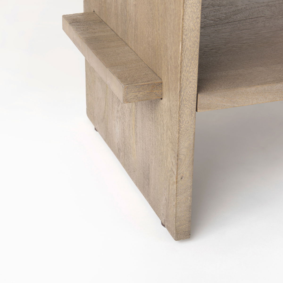 Aida Light Gray Wood Console Table, by Mercana, 76" length x 16" width x 36" height View 13