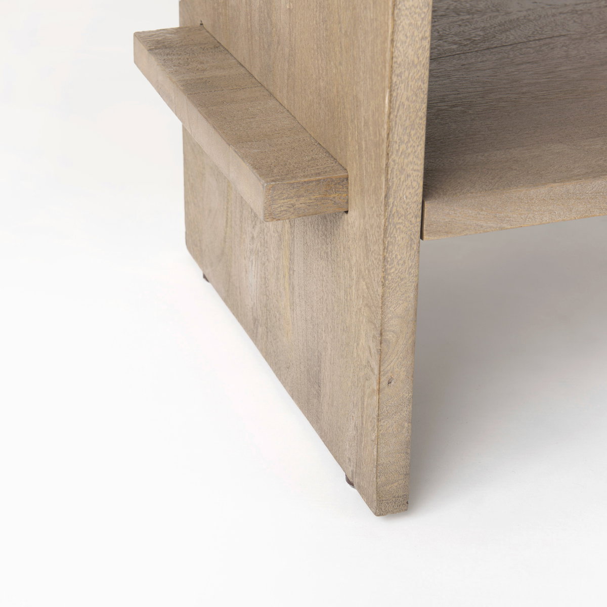 Aida Light Gray Wood Console Table, by Mercana, 76" length x 16" width x 36" height View 13