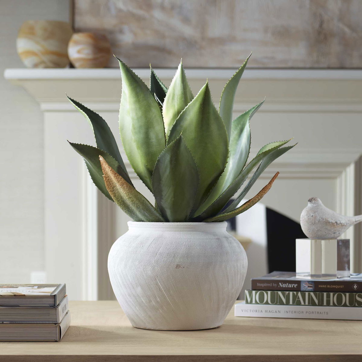 Tierra Agave Centerpiece With Vase, Artificial Plants & Flower by Uttermost, 22" width x 24" height x 22" depth View 2