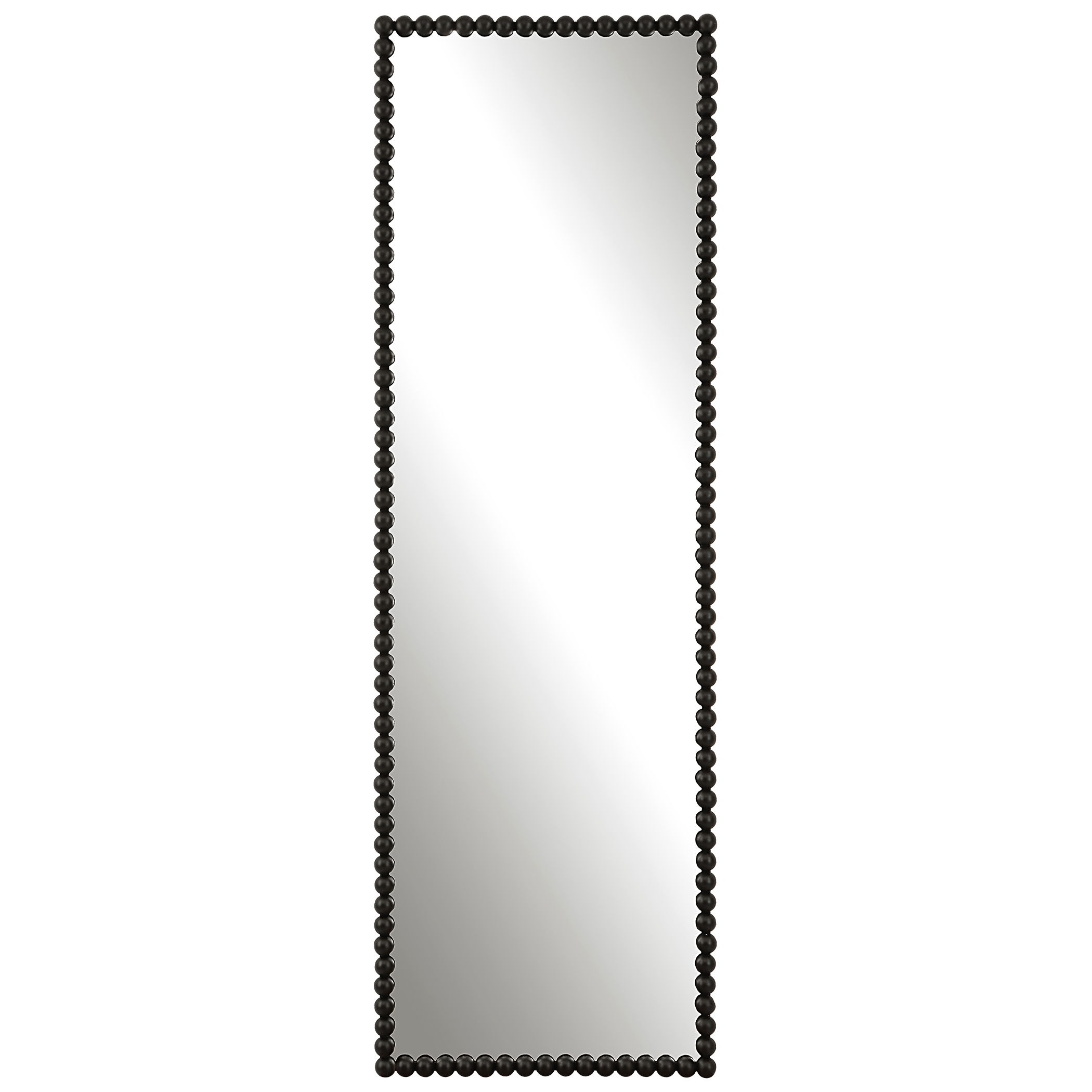 Serna Black Tall Mirror, by Uttermost, 23.37" width x 72.25" height x 2.25" depth View 1