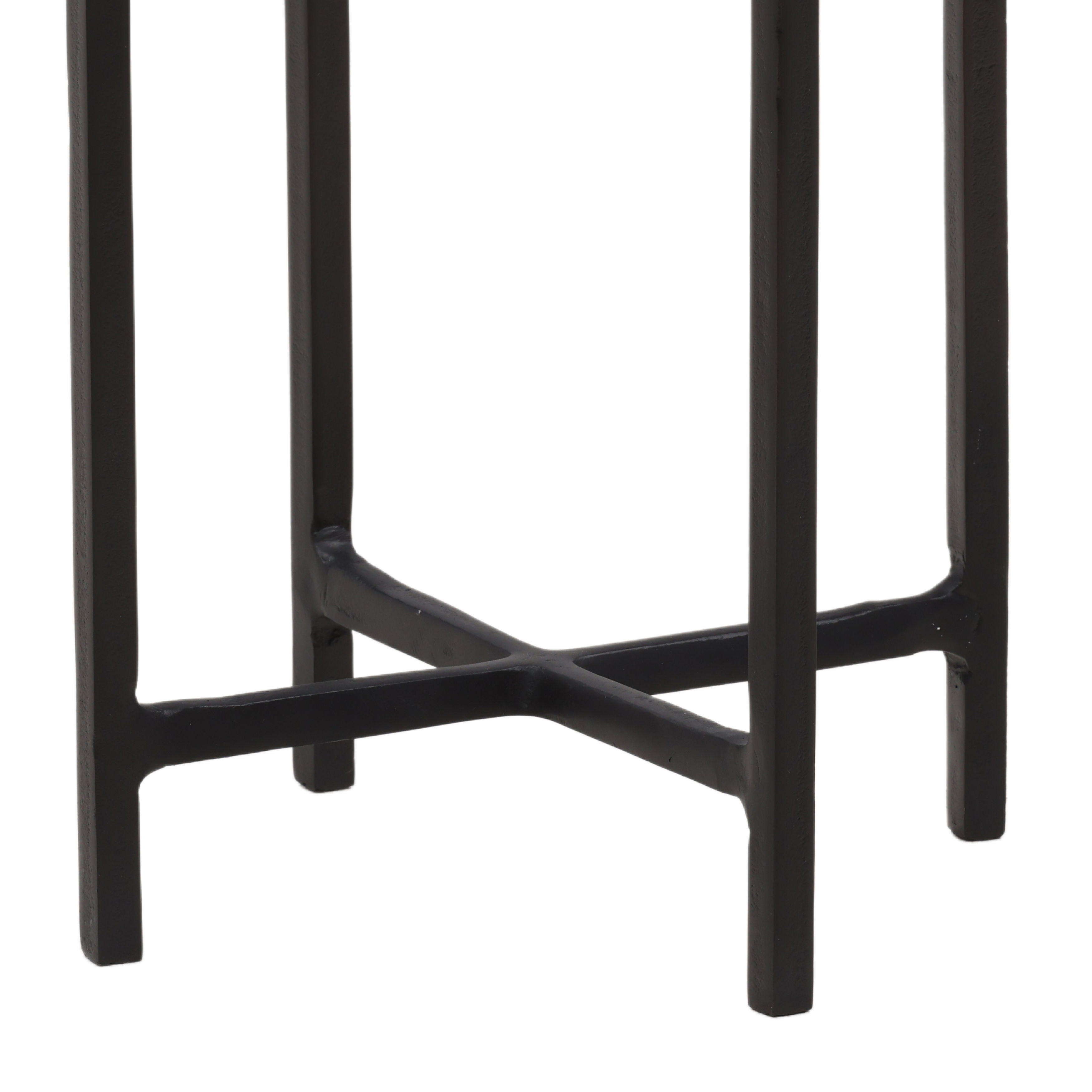 Nerida End table Black, Side & End Table by Dovetail, 12.56" width x 26.43" height x 12.56" depth View 4