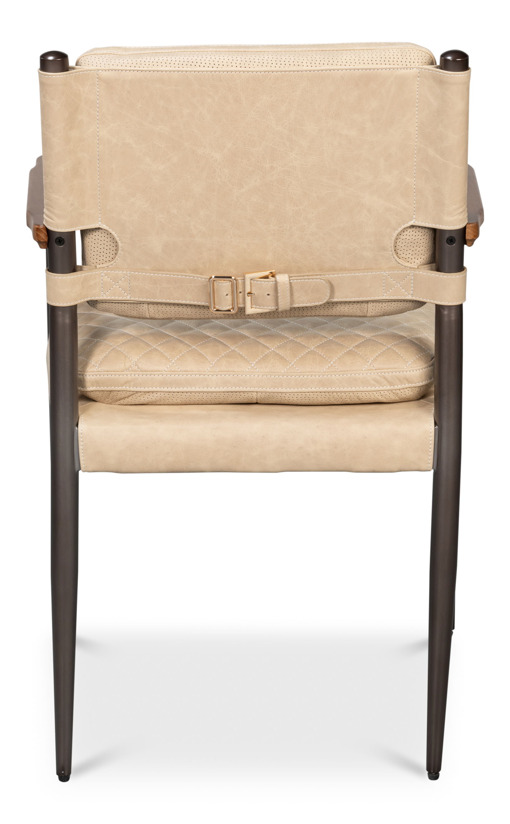 The Harley Chair, Cappuccino White Lthr, Seating by Sarreid, 23" length x 23" width x 33" height View 10