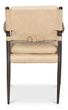 The Harley Chair, Cappuccino White Lthr, Seating by Sarreid, 23" length x 23" width x 33" height thumbnail 10