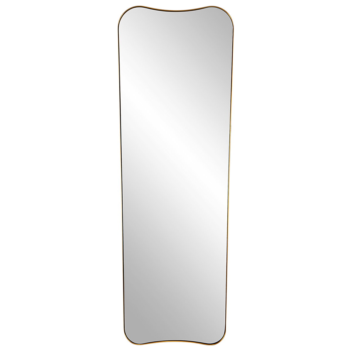 Belvoir Large Antique Brass Mirror, by Uttermost, 26" width x 76" height x 1.12" depth View 1