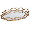Cable Chain Mirrored Tray, Decorative Tray by Uttermost, 18.62" width x 2.37" height x 12.87" depth thumbnail 1