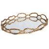 Cable Chain Mirrored Tray, Decorative Tray by Uttermost, 18.62" width x 2.37" height x 12.87" depth thumbnail 1