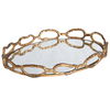 Cable Chain Mirrored Tray, Decorative by Uttermost, 18.62" width x 2.37" height x 12.87" depth thumbnail 1