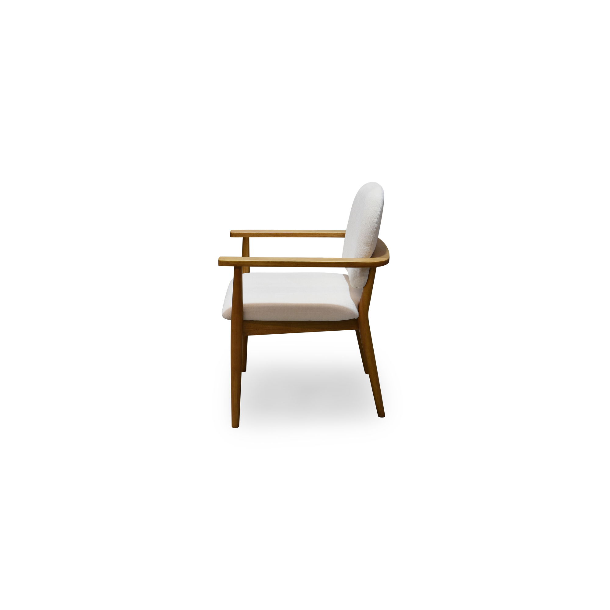Norrie Dining Chair Cream, by Moe's Home, 24.41" width x 33.46" height x 24.41" depth View 4