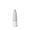 Kira I Small White Pinstripe Ceramic Vase, by Mercana, 4.92" length x 4.92" width x 17.72" height thumbnail 1