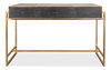 Grey Leather Shagreen Desk, by Sarreid, 1'10" length x 4'1" width x 2'7" height thumbnail 3