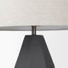 Piven Black with Gray Wash Textured Ceramic Table Lamp, by Mercana, 18" length x 18" width x 29.5" height thumbnail 9