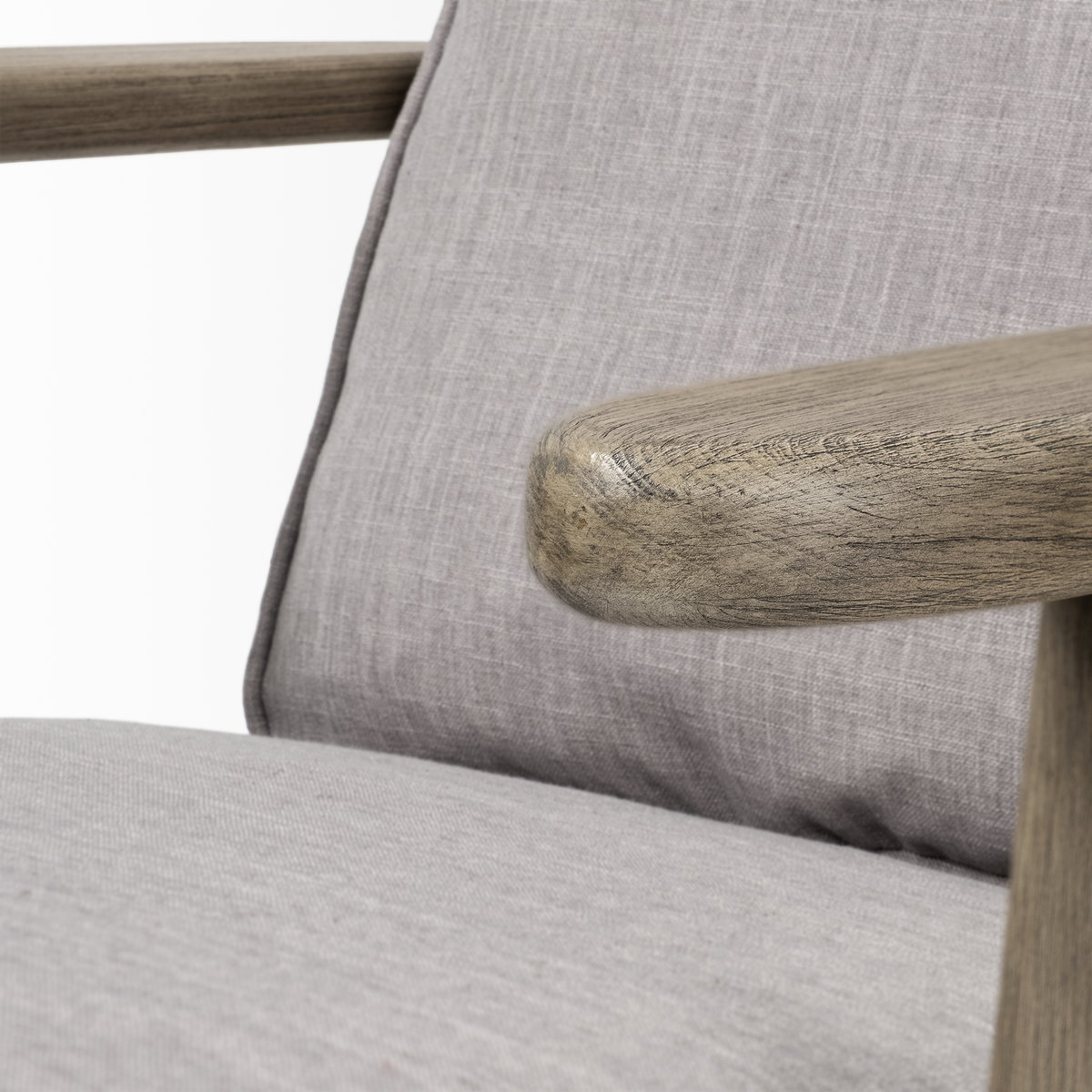 Olympus II Flint Gray Fabric Covered Wooden Frame Accent Chair, by Mercana, 28" length x 31" width x 32" height View 7