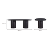 Povera Dining Table Black, by Moe's Home, 86" width x 30" height x 42" depth thumbnail 8