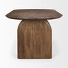 Isla Oval Dining Table with Dark Brown Wood Top & Arched Legs, by Mercana, 86.5" length x 39" width x 30" height thumbnail 6