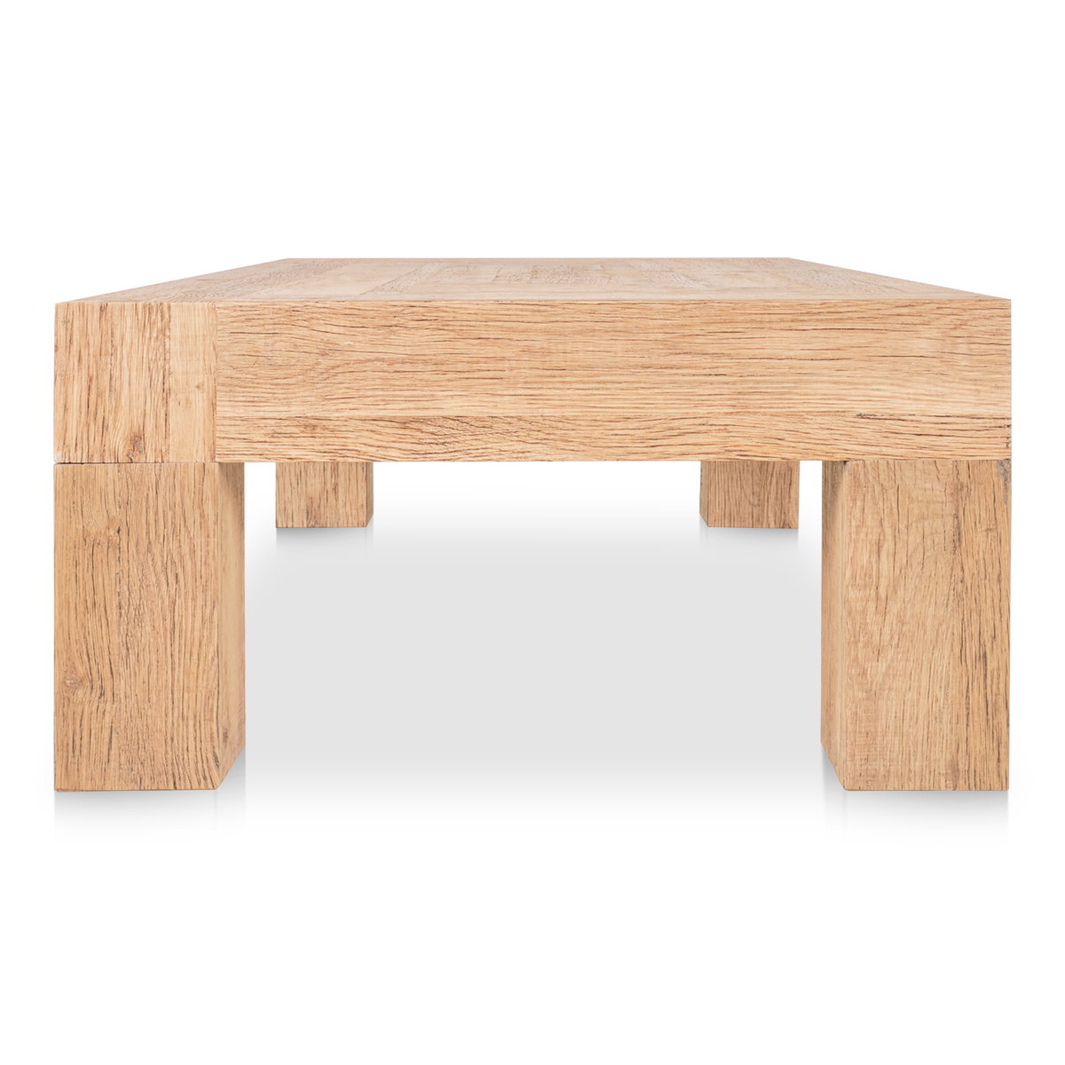 Evander Coffee Table Rectangle Aged Oak, by Moe's Home, 60" width x 16.5" height x 32" depth View 3