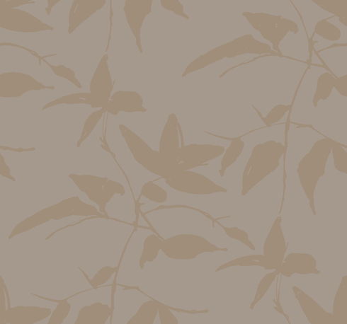 Persimmon Leaf Gold & Taupe Wallpaper