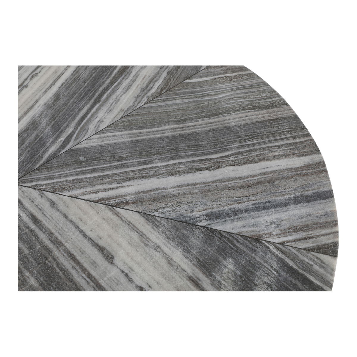 Nyles Marble Dining Table, by Moe's Home, 39" width x 30" height x 39" depth View 2