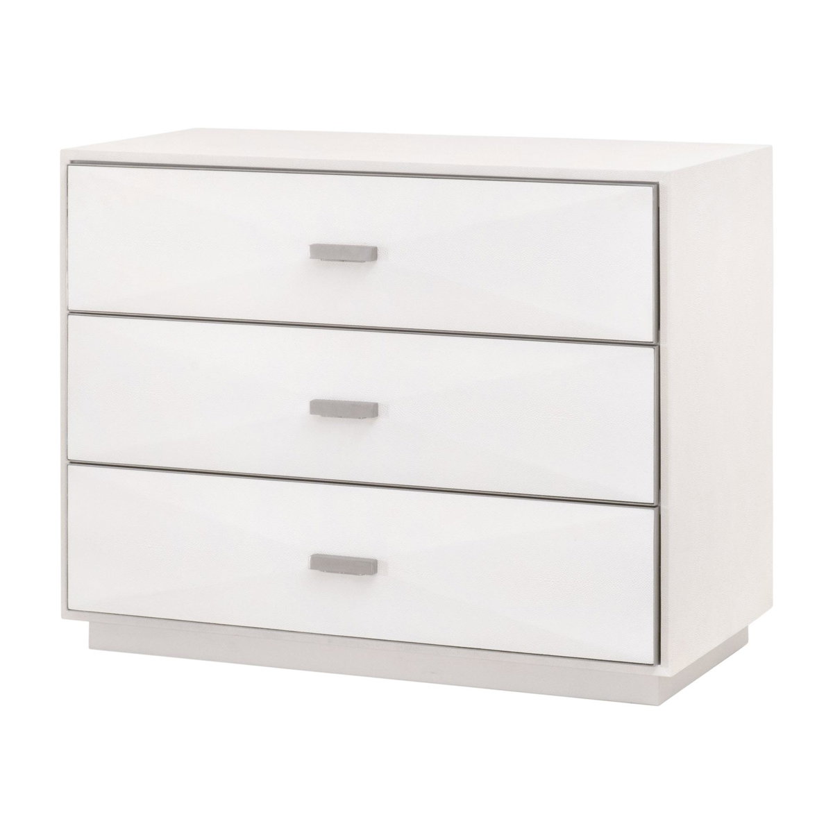 Wynn Shagreen 3-Drawer Nightstand, by Essentials for Living, 38" width x 30.25" height x 19.5" depth View 3
