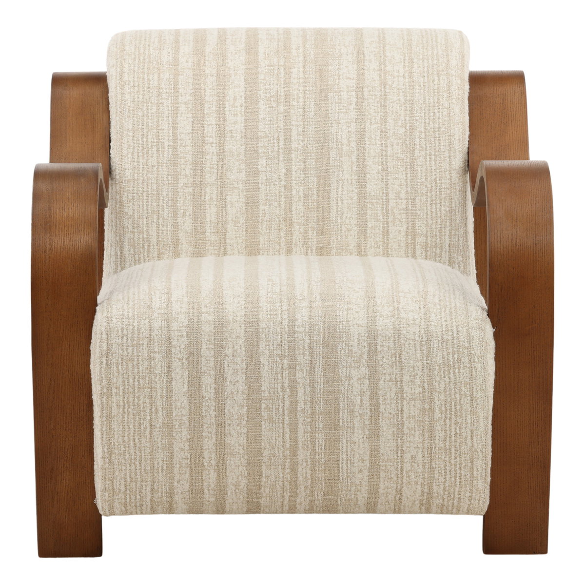 Amabel Occasional Chair Cream, Accent Chair by Dovetail, 29.5" width x 29" height x 35.5" depth View 2