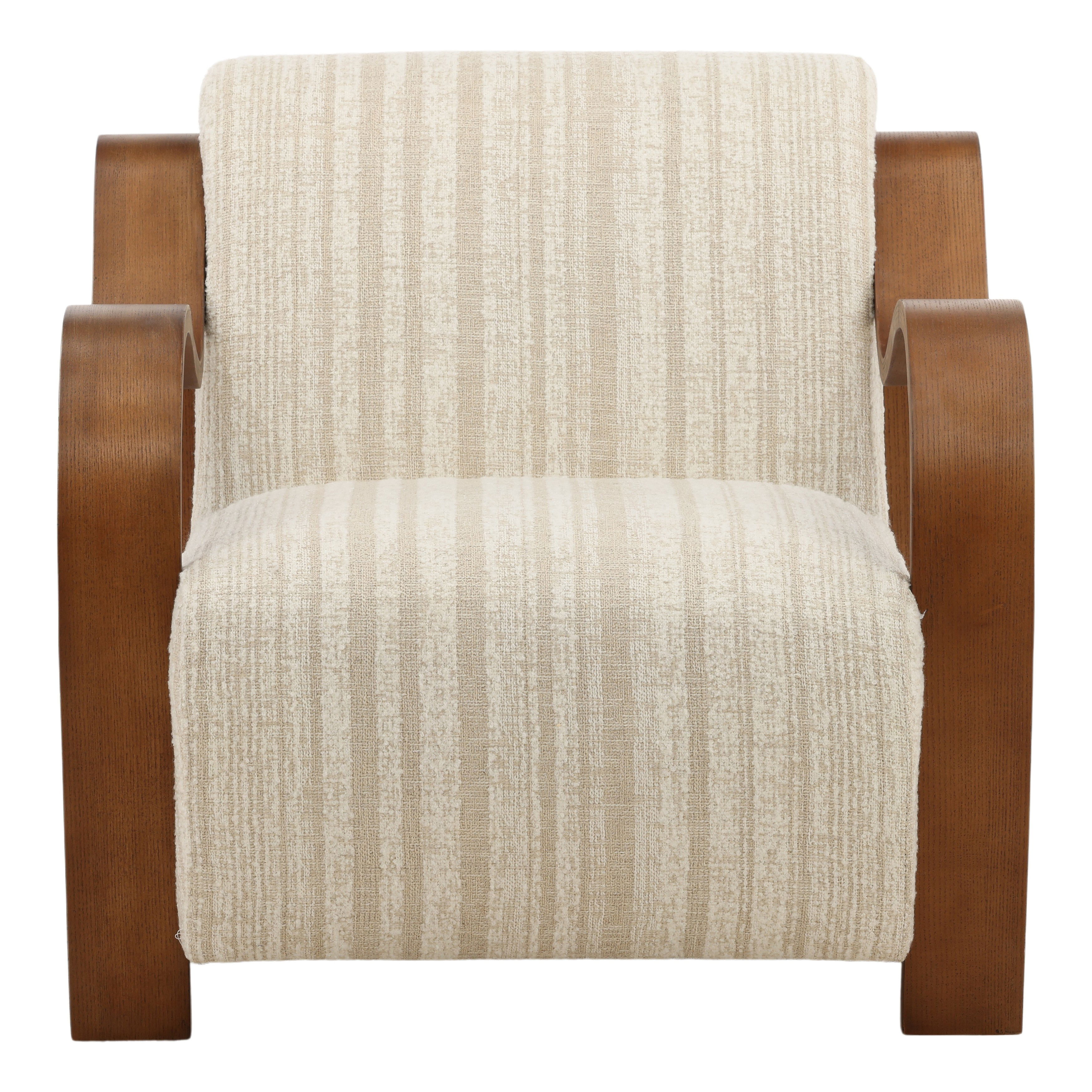 Amabel Occasional Chair Cream, Accent Chair by Dovetail, 30" width x 28.75" height x 36.5" depth View 2