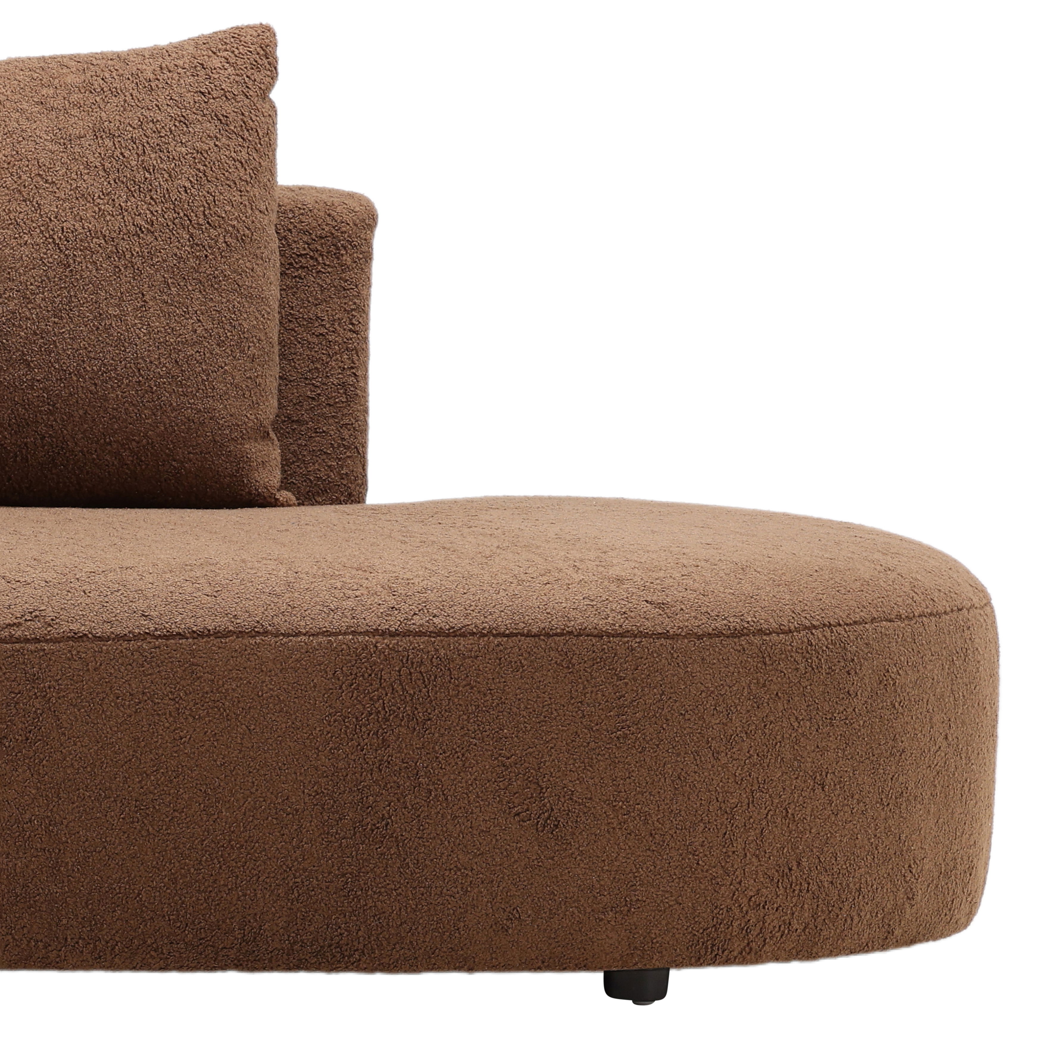 Sonia Chaise Sectional Brown large image 