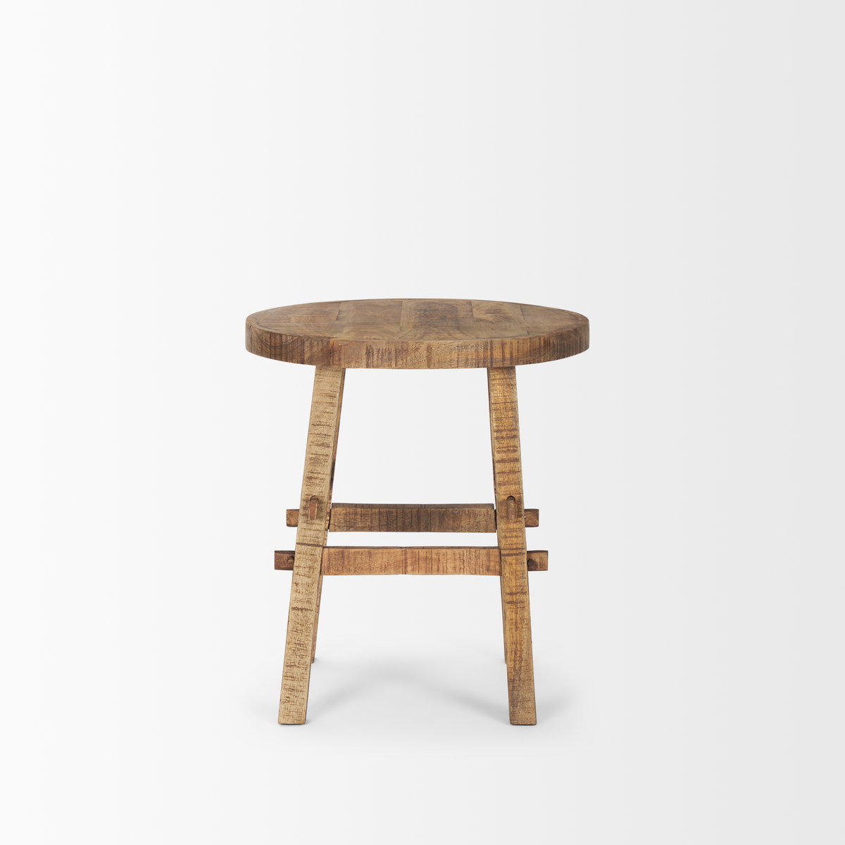 Rosie Small Brown Wood End Table, Side & End Table by Mercana, 20" length x 20" width x 22.5" height View 4