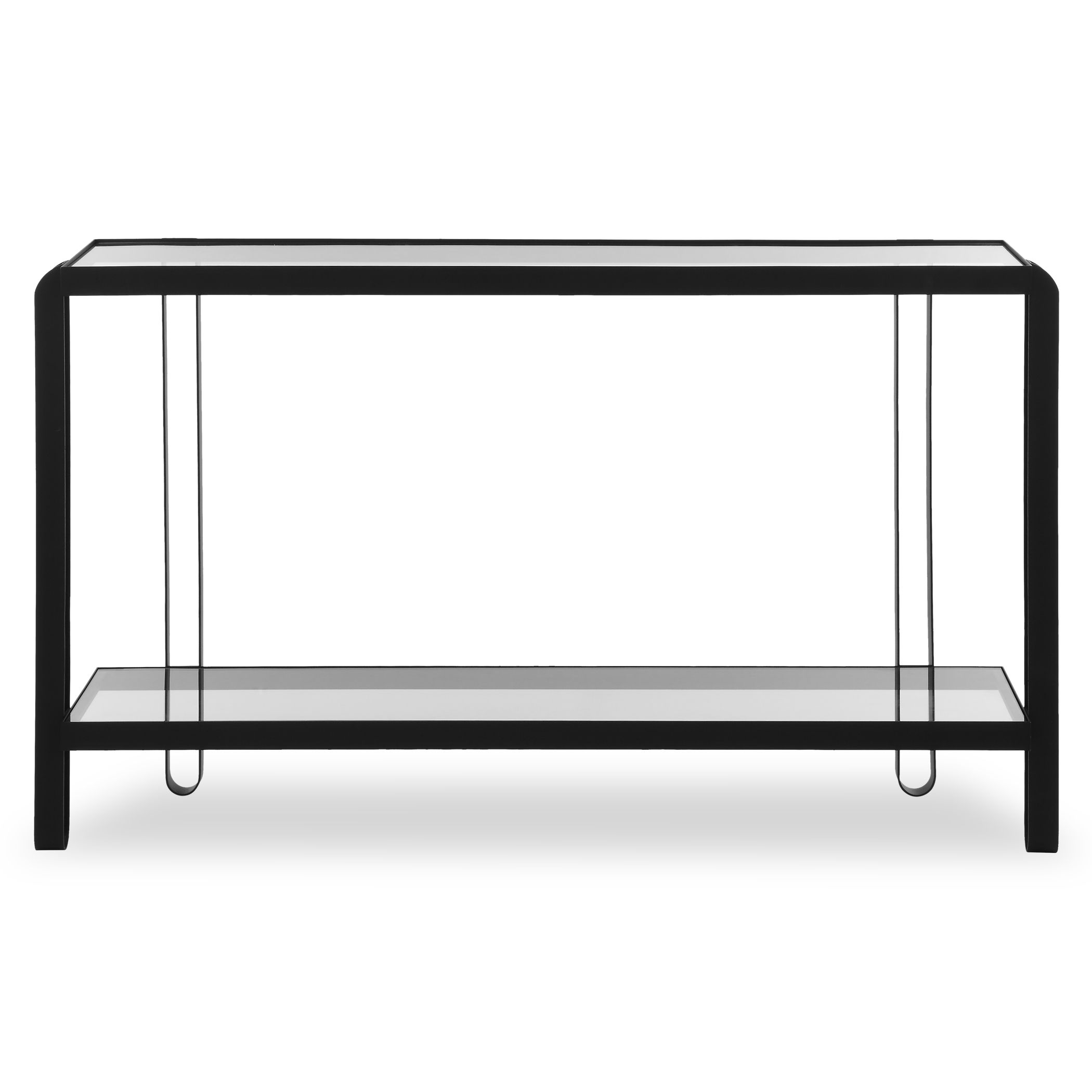 Shadow Black Iron Console Table large image 