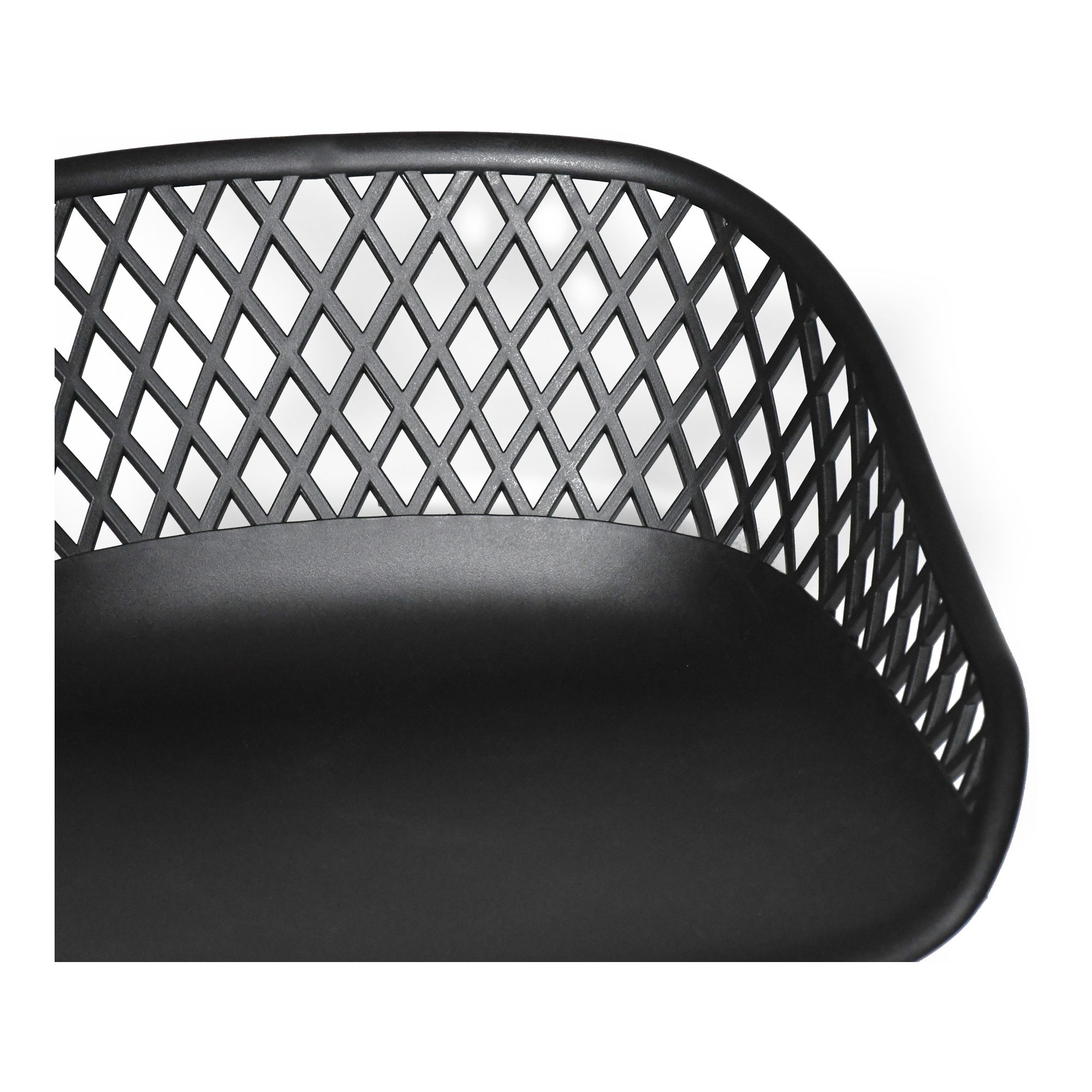 Piazza Outdoor Counter Stool Black - Set Of Two large image 